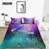 Dream Catcher Duvet Cover Set Kids Bohemian Mandala Boho Chic Feather Bedding Set Full Size Tie Dye Purple Polyester Duvet Cover three-piece set