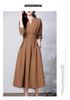 Vilaria Autumn Long Sleeve Dress with Flattering Stylish and Casual for Spring and Summer Women's A-Line V-Neck, Fit,