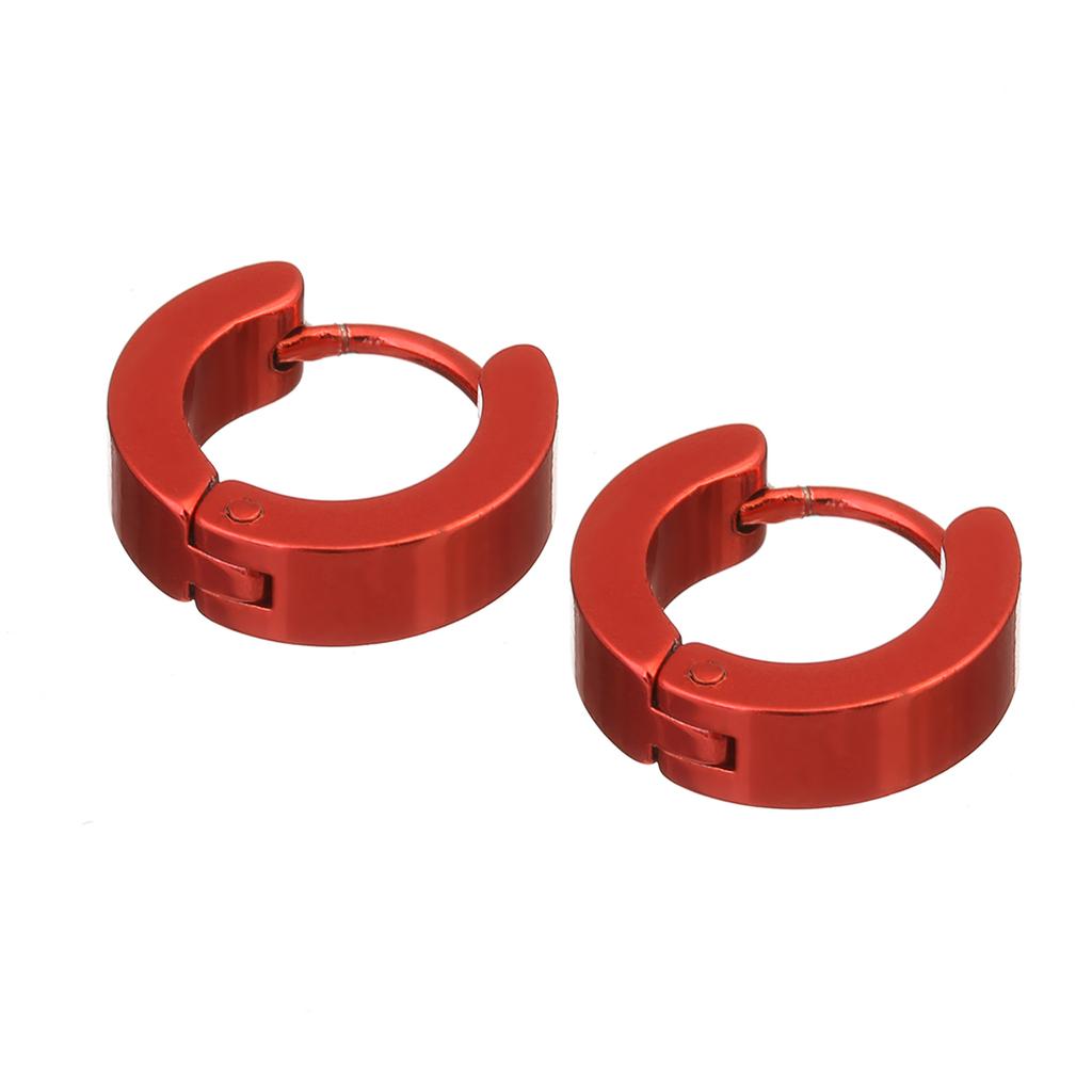1 Pair Punk Stainless Steel Ear Circle Earrings Simple Ear Buckle Round Earring For Jewelry Making DIY Men Women Fashion Earring