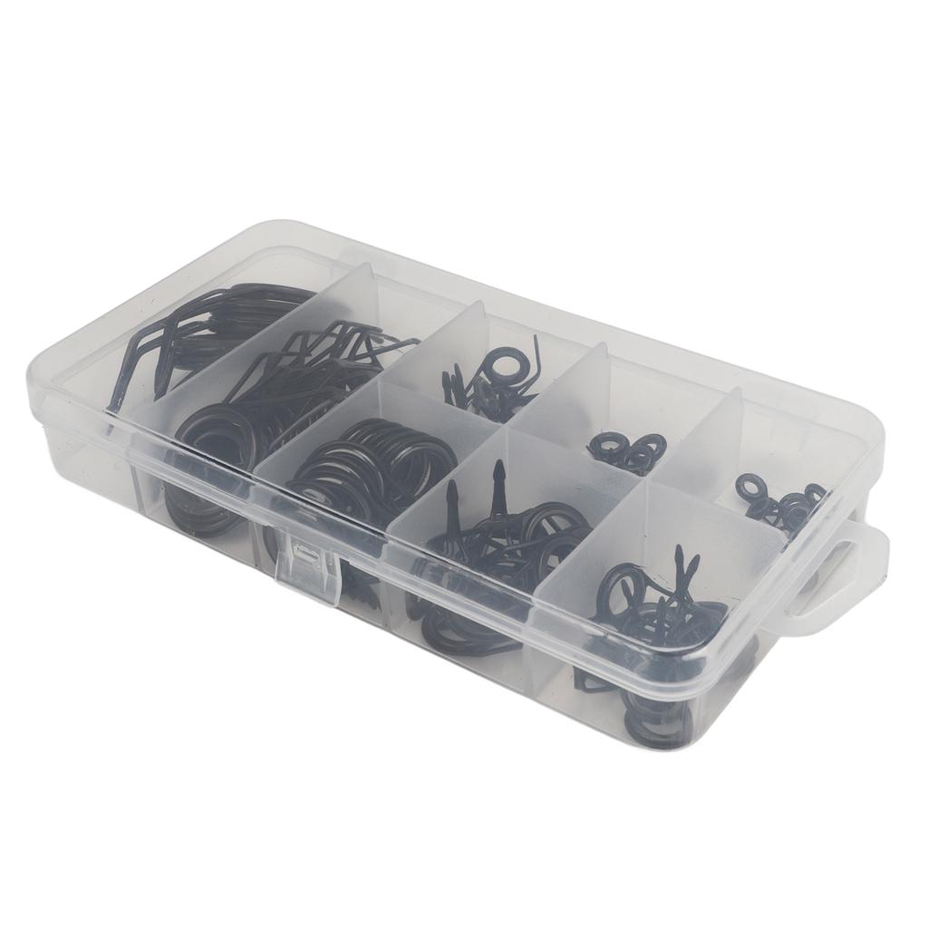 Kit de ghidare pentru undițe de pescuit din oțel inoxidabil și ceramică de 75 buc. Set de inele pentru ochi pentru undița