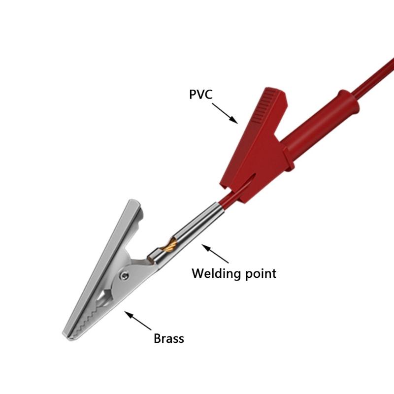 5 Stück Premium Krokodilklemmen Messkabel starke Federbelastete Klemme Hochstrom Krokodilklemmen Messleitungen