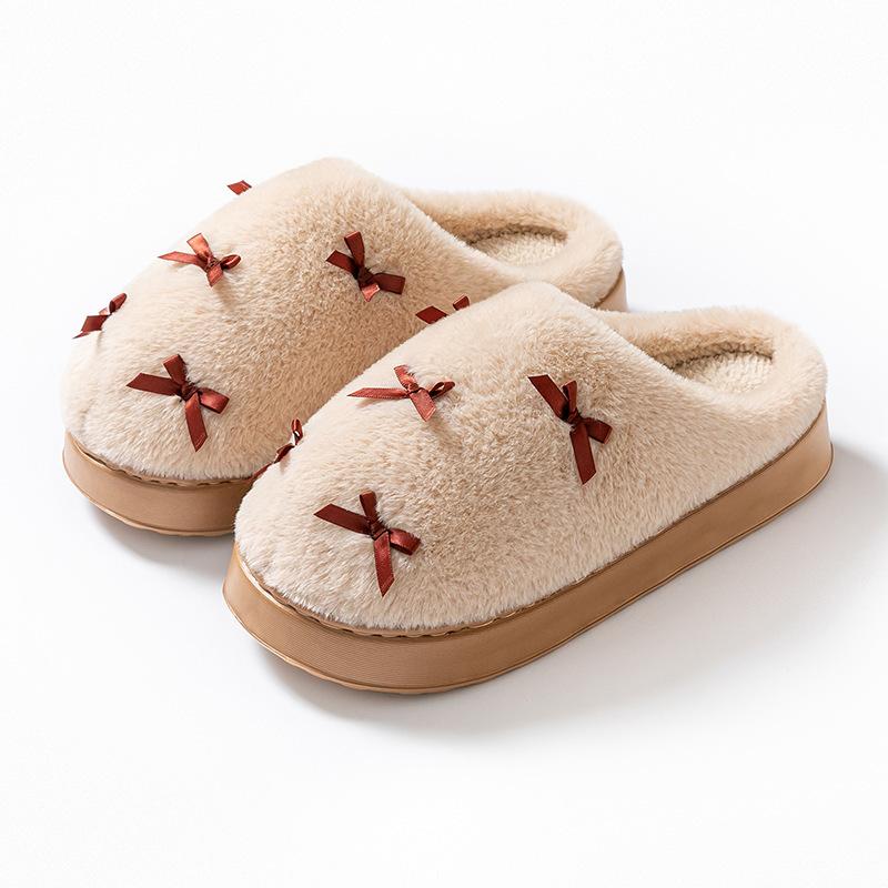 Cotton Slippers Home Autumn and Winter Cotton Shoes Fleece Non-slip Cotton Mop Thick-soled Warm Wool Slippers Couple Shoes