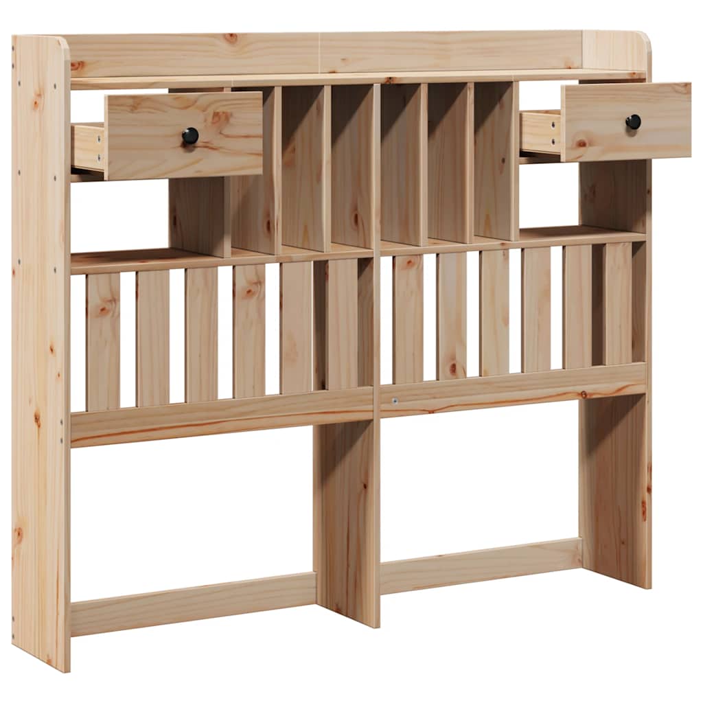 Headboard with Storage Space 135 Cm Solid Pine Wood