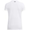 Under Armour Logo Print Casual Crew Neck Short Sleeve T-Shirt Women T-Shirt White 1384231-100