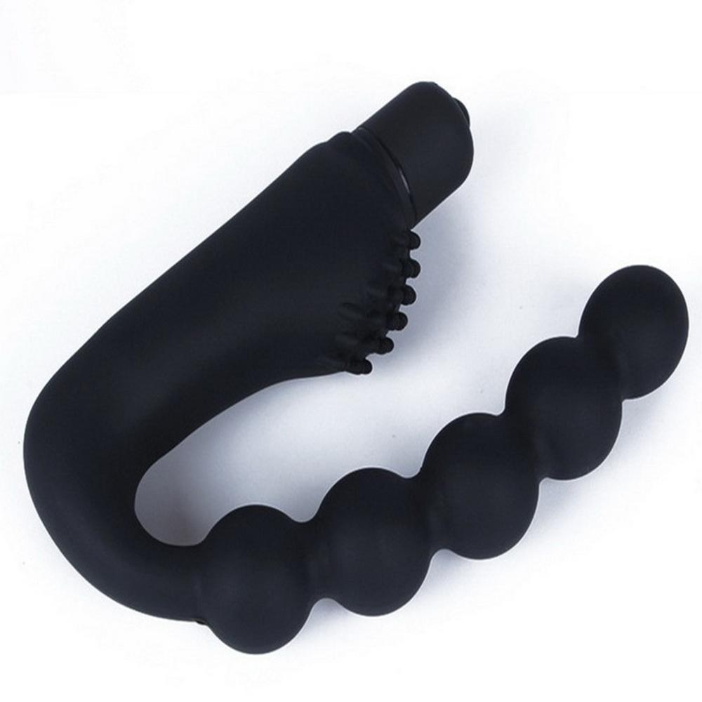 Vibrator anal cu 10 viteze, mărgele, plug anal, vibrație, silicon, masaj de prostată, jucărie anală pentru bărbați