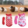 1 Set Pet Clothes Three-dimensional Pattern Durable Hemming Printing Lightweight Soft Touch Keep Warm Cloth Rabbit Hamster Vest Harness with Leash