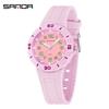 Sanda 6386 sport waterproof men's watch for both men and women, new quartz minimalist watch for students, silicone strap