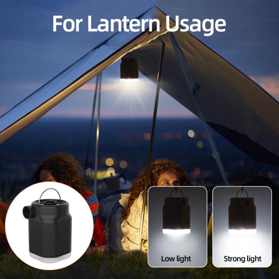 Outdoor Mini Air Pump with LED Inflatables Swimming Ring Pool Portable USB Rechargeable Float Air