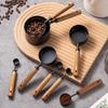 8-Piece Stainless Steel & Walnut Measuring Spoon and Cup Set for Baking and Coffee