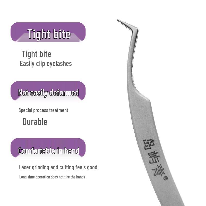 Gold Feather Grafting & Curling Eyelash Tweezers: Ukrainian & Chinese Styles for High-Density Lashes