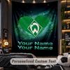 TapestryWerder Bremen FC Custom Name Text Personalized Wall Hanging Tapestry Home Wall Decor