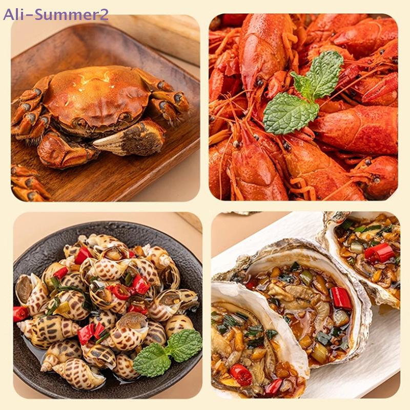 {Sommer2} 4/6 Stück Meeresfrüchte-Werkzeugset Krabbe Garnelen Obstzange Gabel Löffel Set Nuss Walnuss Hummer Krabbenknacker Werkzeuge Küche