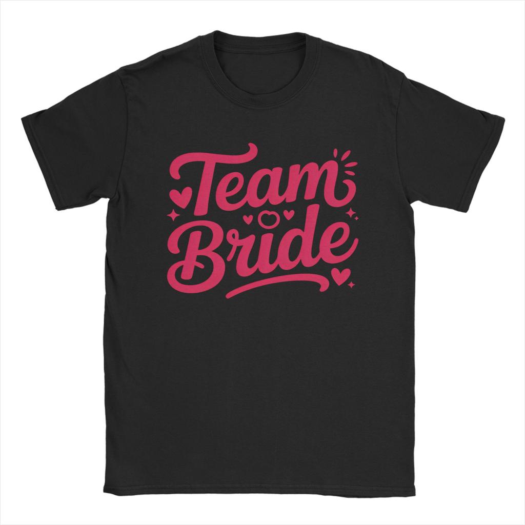 Vintage TShirt Summer Hearts Bride Bachelorette Party Team Wedding Hippie TShirts 100 Cotton Design Short Sleeve Tees