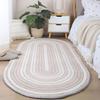 Minimalist Bedroom Oval Art Plush Carpet Home Room Modern Nordic Style Sofa Coffee Table Mat
