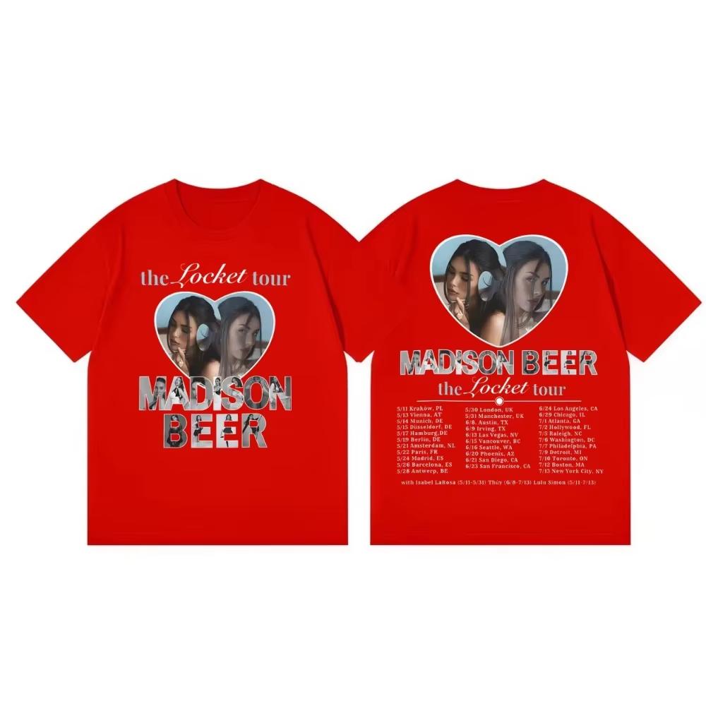 Maglietta Grafica Vintage Madison Beer The Locket Tour 2026 Uomo Donna Stampa Estiva Casual Moda Abbigliamento Top Alta Qualità Streetwear