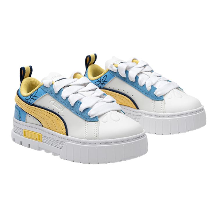 Puma Mayze The Smurfs Classic Retro Low-Top Kids Sneakers Kids Sneakers White Light-Yellow 394781