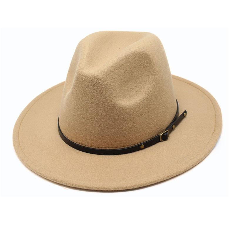 Retro Ladies Jazz Hat, British Versatile Simple Wool Hat Jazz Hat