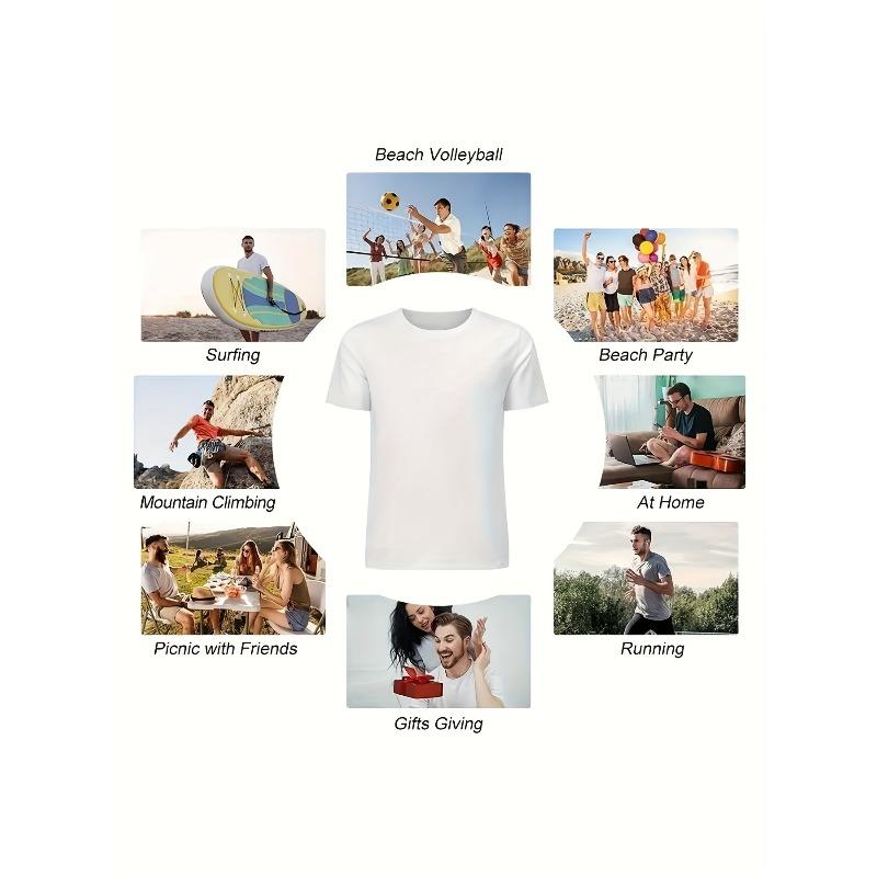 European sizes Basketball Pattern Printed Mens Round Neck Short Sleeved T-shirt Fashionable T-shirt Comfortable