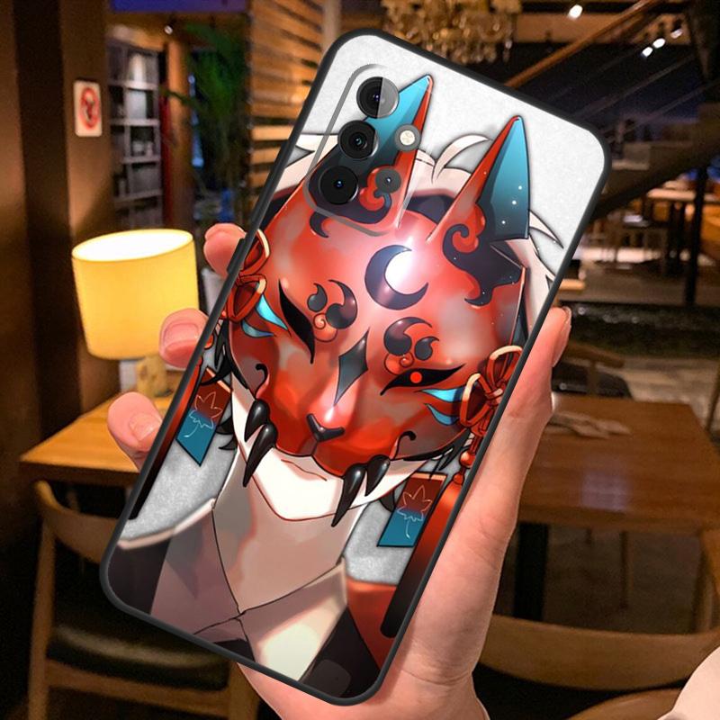Kitsune Fox Japanese Art Phone Case For Samsung A51 A71 A50 A70 A13 A23 A33 A53 A12 A22 A32 A42 A52 A54 A34 A14 Cover