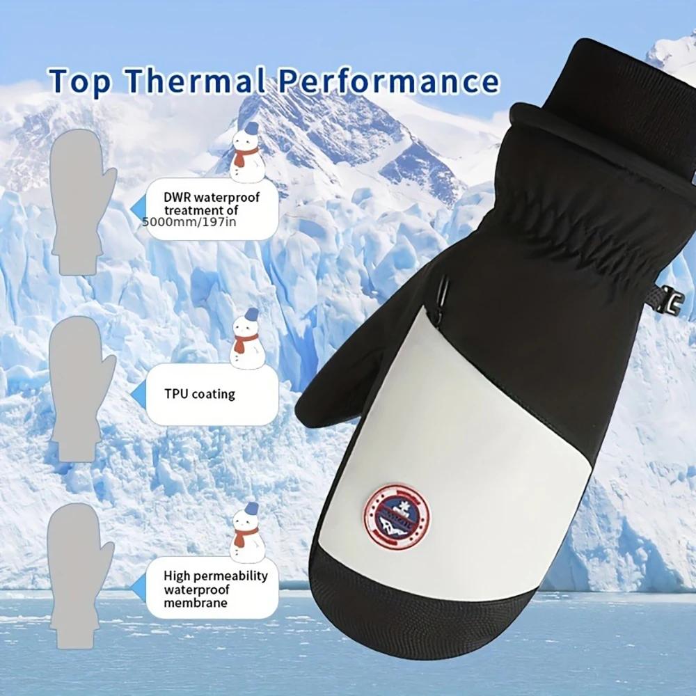 Ski Gloves Winter for Women Men Snowboard Mittens Touchscreen Snowmobile Motor Waterproof Thermal Snow