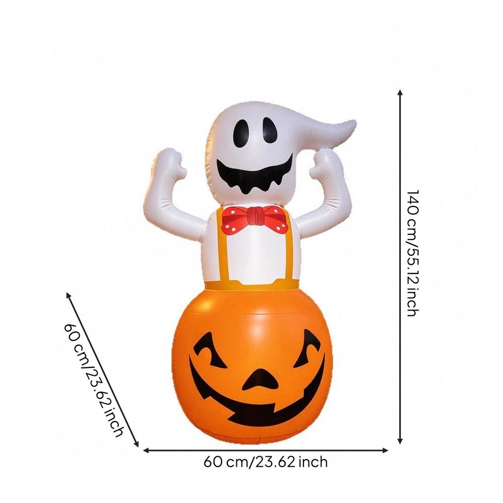 Inflatable Pumpkin Self-Righting Decoración Inflable De Calabaza Iluminado