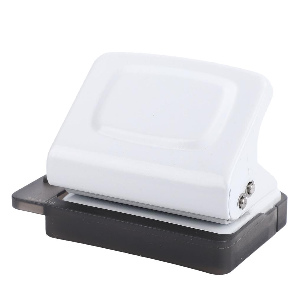 6 Hole Puncher Portable Paper Punch Tool for 20 26 30 Holes Loose Leaf Notebook Planner Craft Projects White