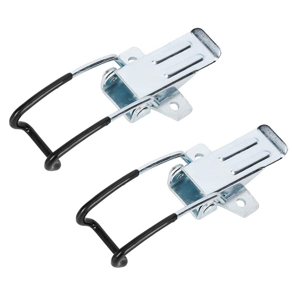 2Pcs Stainless Steel Latch Fasten Buckle Lock Casting Hinge Curved Industrial Vacuum Cleaner
