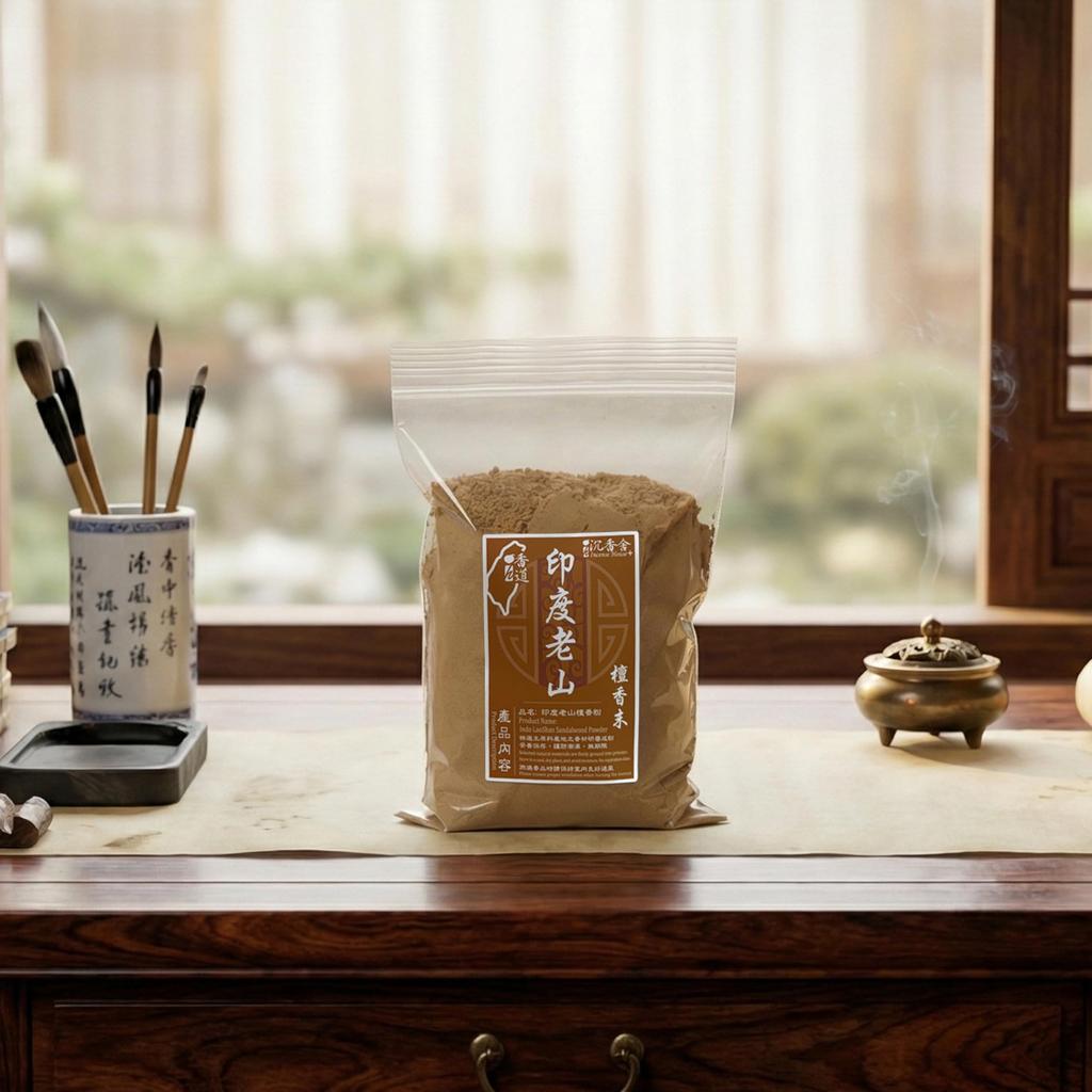 I H Räucherstäbchen Indisches Altes Berg-Sandelholz Räucherpuder 300g Taiwanesisches Räuchersandelholzpulver für Buddhistische Altäre und Gedenkfeiern HAUS+