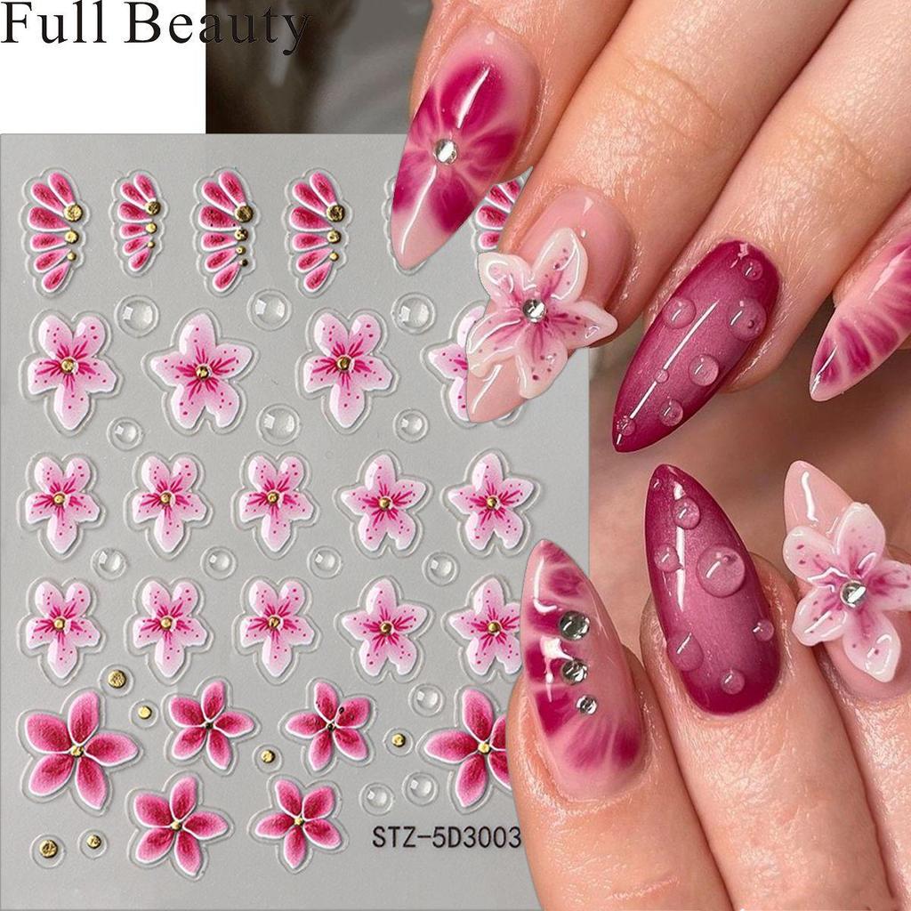 Blooming 3D Floral Nail Designs