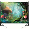 2D Fantasy Grüner Pilzwald Hintergrund für Studiofotografie & Veranstaltungen