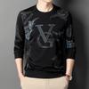 New Men's Casual Long Sleeved Round Neck Printed T-shirt Thin Summer Comfortable Fashion Casual New Arrivals Street Style Top