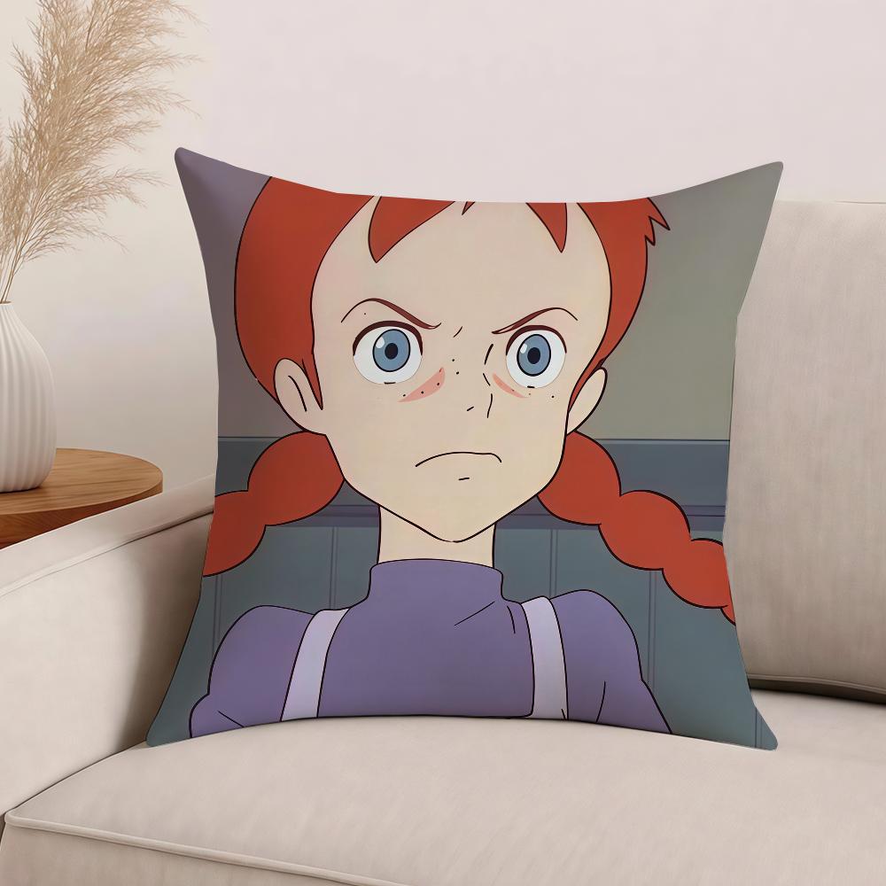 Anime Anne with an E Pillow Case Office Cushions Suitable For Sofa Car Bedroom Decorative Cushion Cover