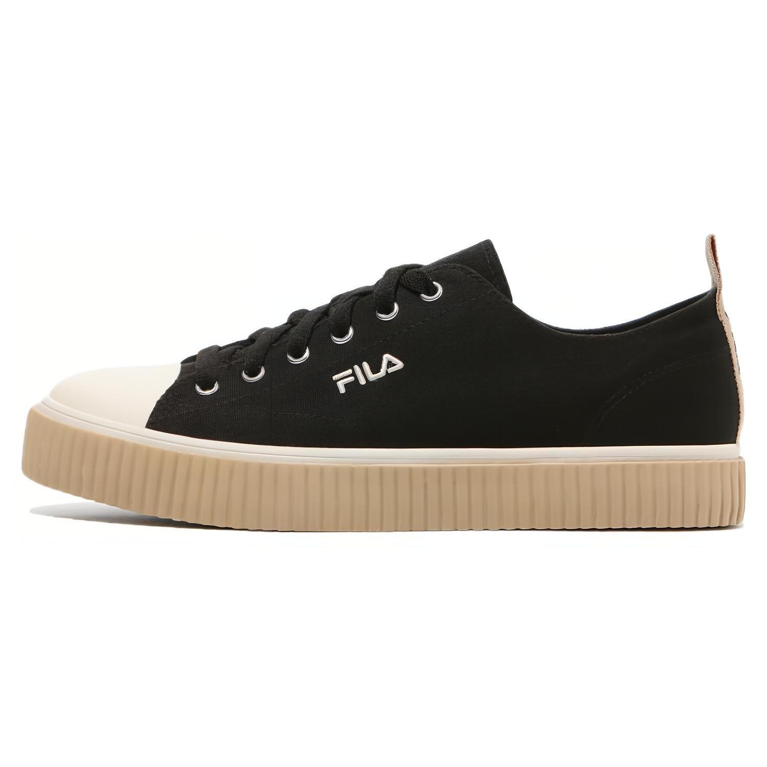 

FILA Layer Low Top Stylish Casual Skate Shoes Unisex Black Korean Version Black Cream 1XM01938E_001 240