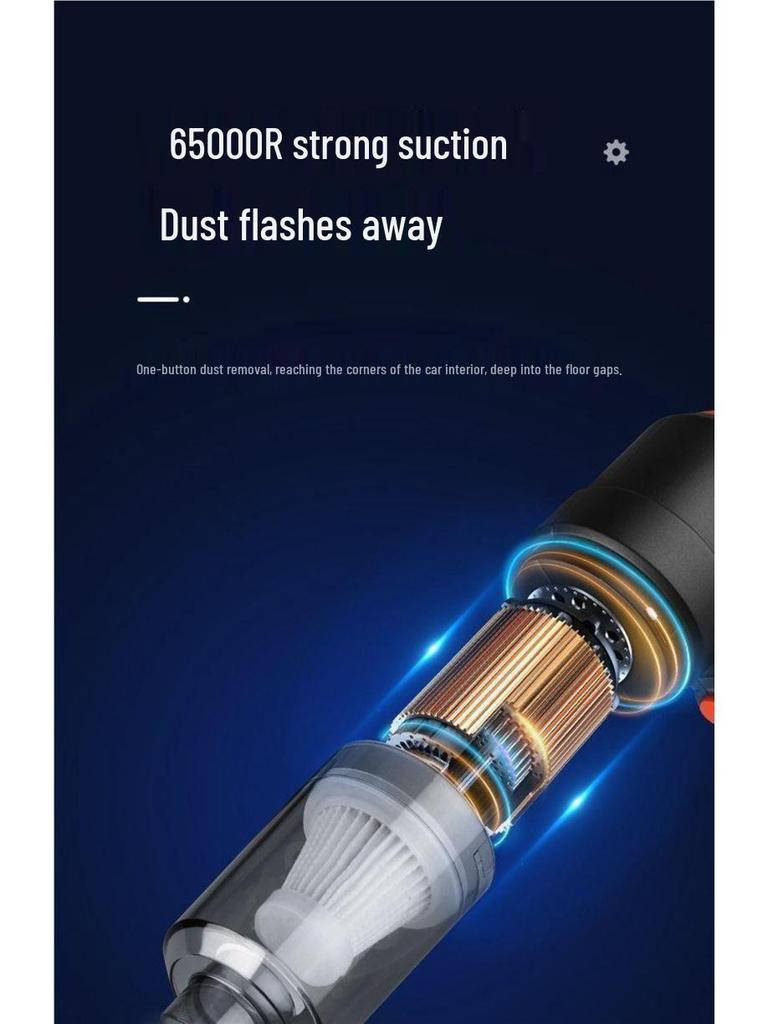 Wireless Dual-Motor Car & Home Vacuum Cleaner with High-Power Suction & Charging
