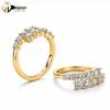S925 Sterling Silver Double Rail Cross Moissanite Ring - High-End Niche Design
