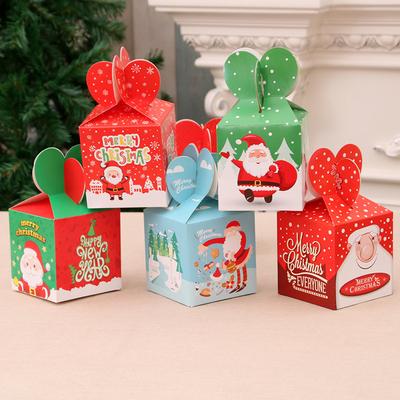 Christmas Folding Apple Box Cartoon Christmas Eve Packing Box Paper Box Candy Box Gift Box