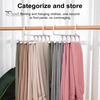 Pants Hanger with Rotatable Hook Strong Load-bearing Telescopic Folding Multifunctional Pants Rack Trousers Hanger