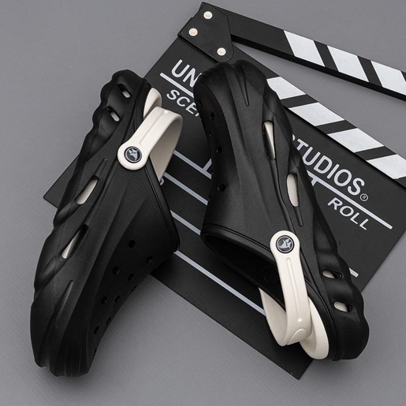 Herren Sommer Clogs Sandalen Eva Hausschuhe Mann Color Blocking Design Schuhe Mode Sandalen Herren Flache Plateau Sandalen Komfortsohle