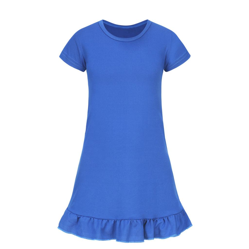 Girls' Sleeveless Nightdress -Hem Sleepwear Set