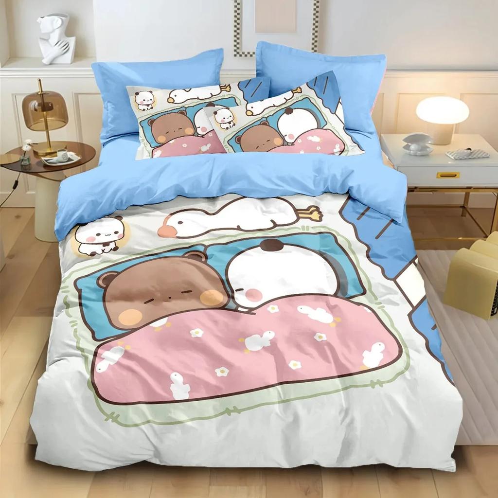 Cute Bubu Duvet Cover and Pillowcase Set, King/Extra King Bedding Set, Children's Bedroom Decor, Gift for Boys and Girls
