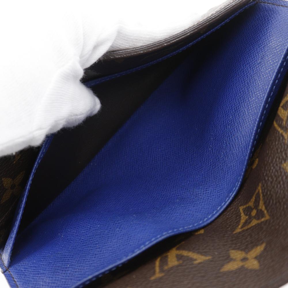 LOUIS VUITTON Portefeiulle Josephine Purse M60164 Three fold Brown Monogram canvas Women Used