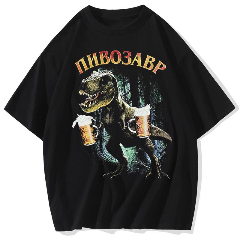 Mens TShirt With Pivosaurus Print casual Tshirt Unisex Tops Tee Harajuku Streetwear Hip Hop Male Tshirts Clothing