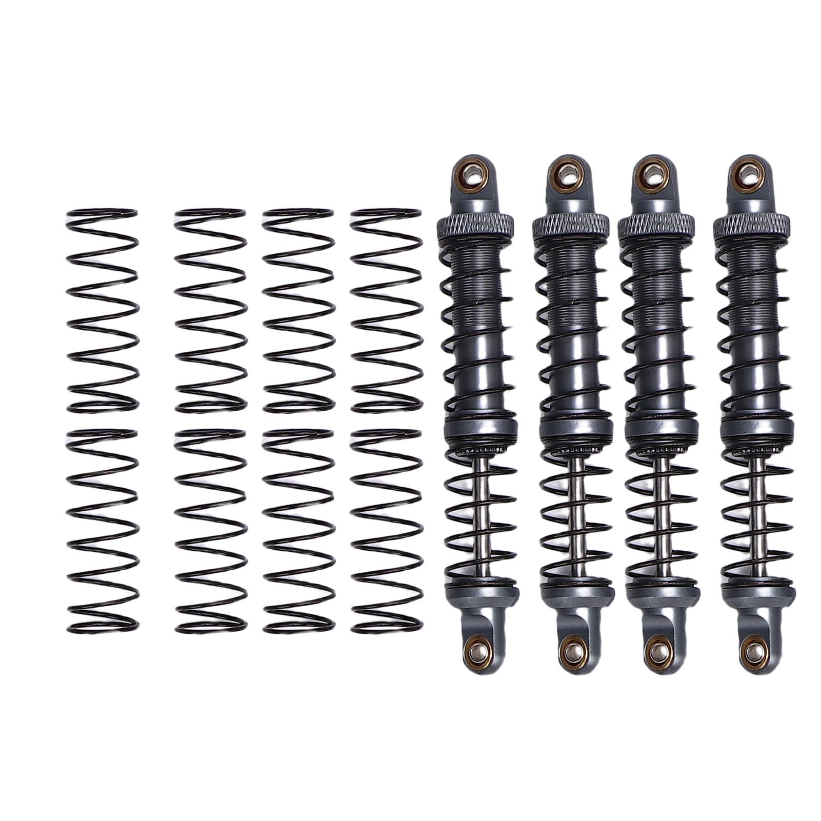 

4 Pack Metal RC Car Shock Absorbers High Strength 90mm RC Car Shocks for 1/10 Scale Models with 8 Sp Ti Color
