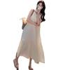 Loose Waist Off-Shoulder Camisole Dress - Women's Summer A-Line, High-End, Vacation Style, Super Fairy, Long Dress.