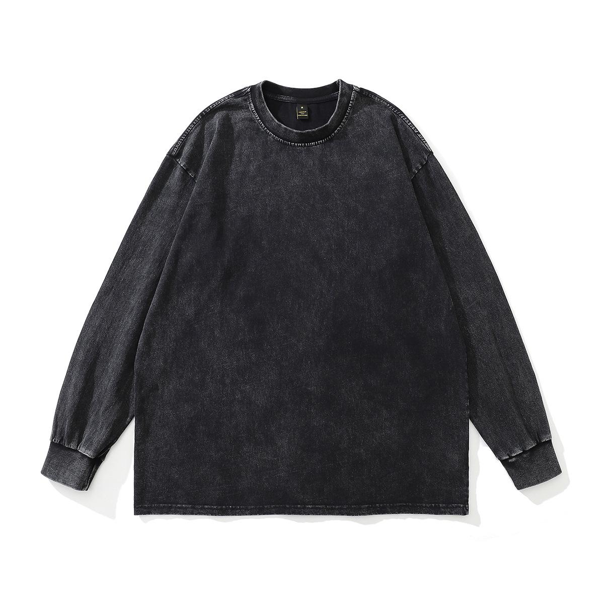 

Autumn New American Vintage Hip-Hop Trendy Brand Cartoon Printing Casual Loose Couple Long-Sleeved T-Shirt Men And Women S