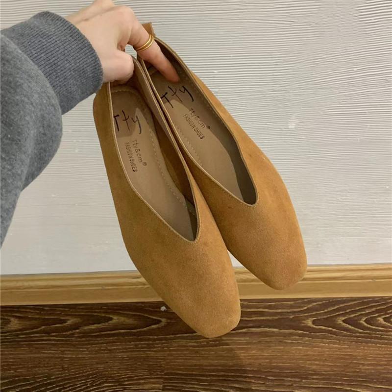 Fashion Bailamos Women's Square Toe Vintage Flats Soft Loafers Comfortable Leather Ballet Shoes for Female Dress Shoes Mujer