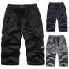 Men's Summer Plus Size Thin Fast-drying Beach Casual Sports Calf-Length Pants