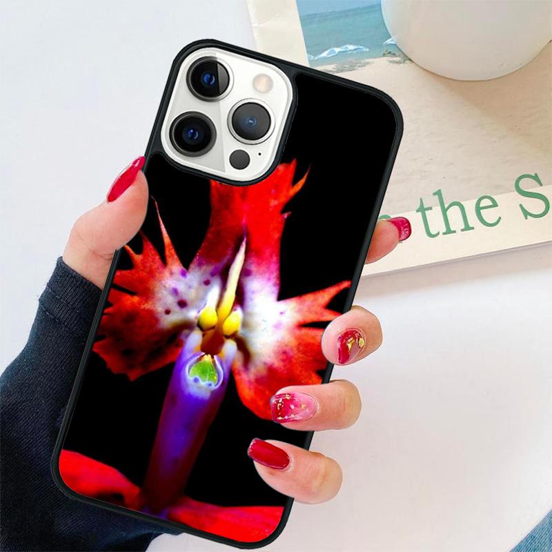 Orchid Flowers Colorful Phone Case For iPhone 17 Air 16 pro max 15 14 plus 12 13 Soft Bumper Shell Cover coque