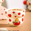 Japanese Milk Whirring Cute Cartoon Illustration Cream Ceramic Gourd Bowl Sweet Taste Bowl Cereal Salad Bowl Hand Cup