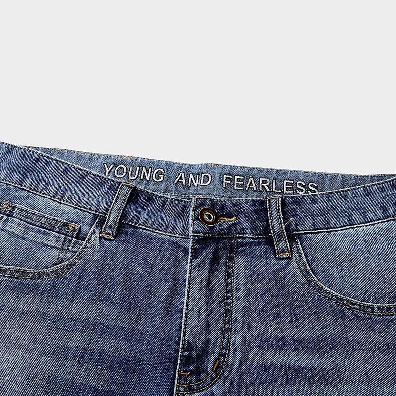HLA Black Whale Men's Straight-Leg Denim Capri Pants